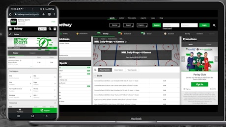 Betway NHL desktop mobile