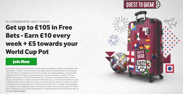 Betway Quest to Qatar banner