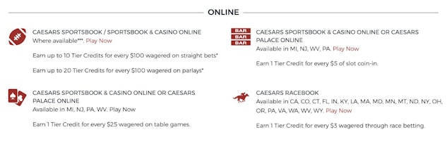 Caesars Rewards Earn