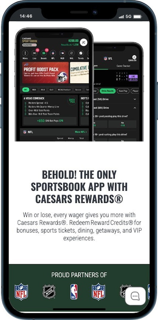 Caesars Rewards Homepage App