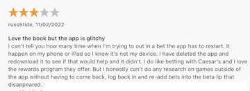 Caesars sportsbook app sore review