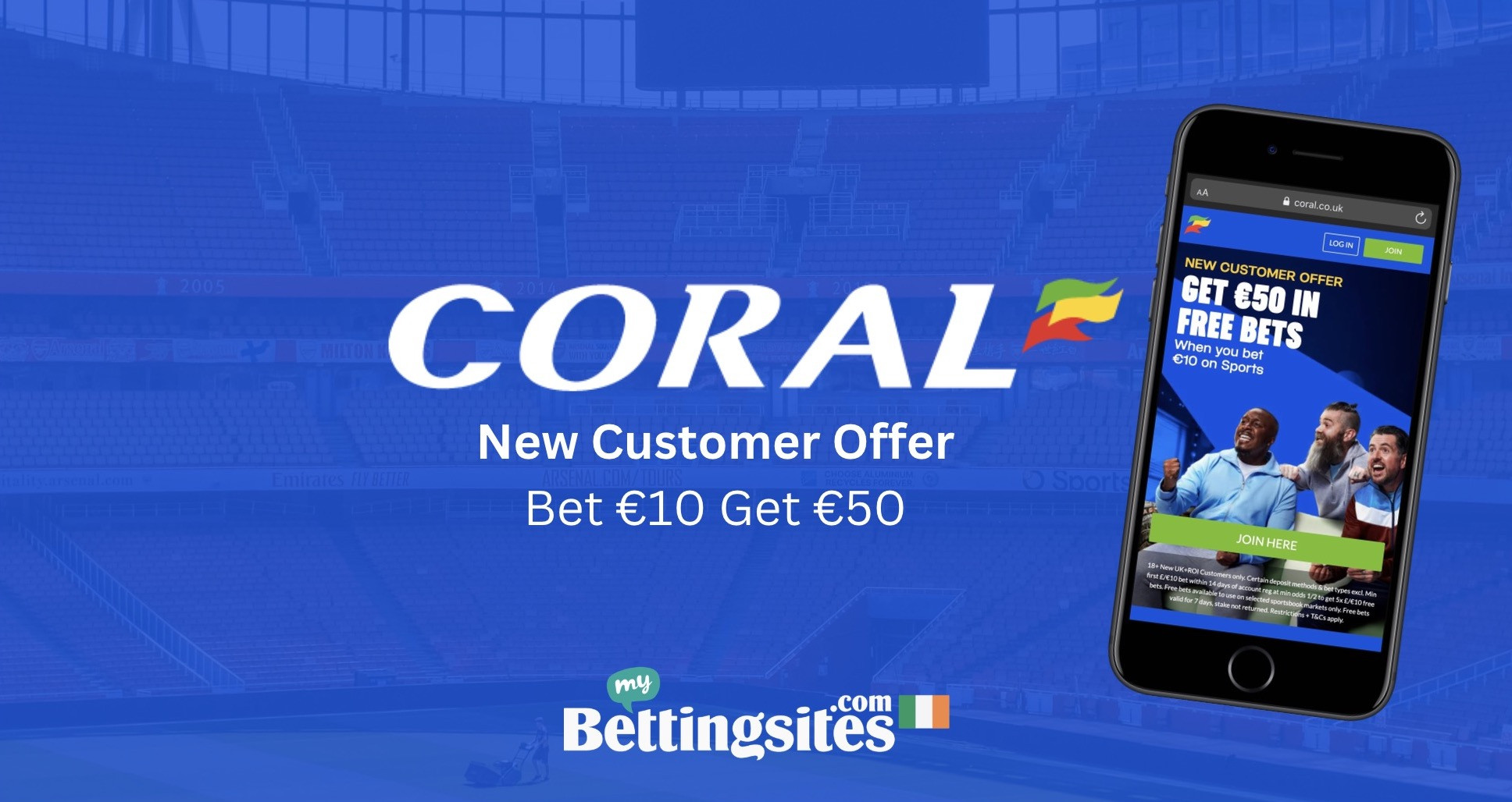 Coral bet 10 get 50 new customer offer