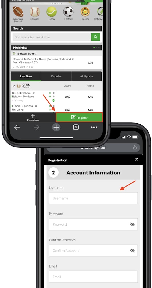 Create a betting account to bet on the World Cup