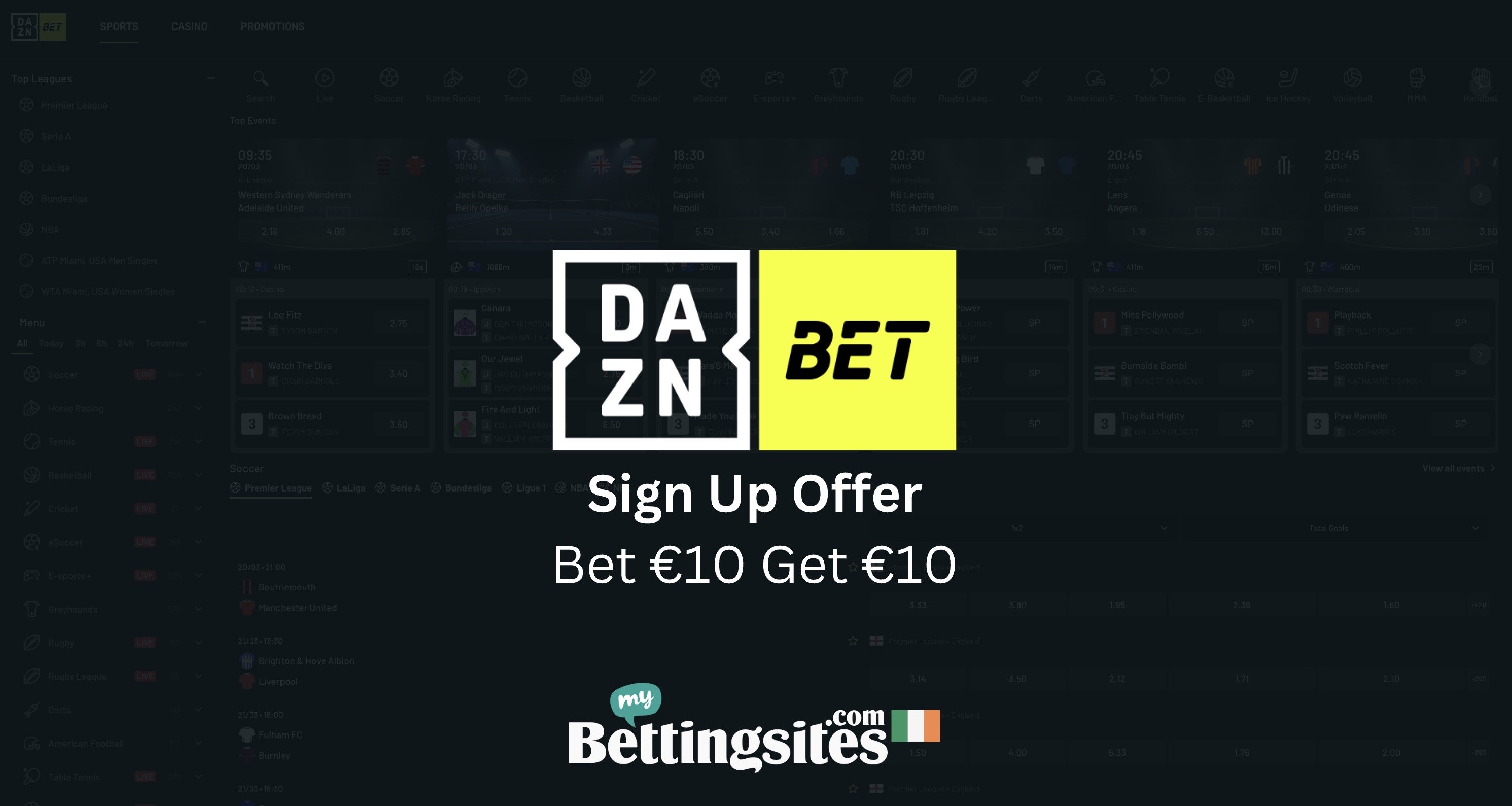 DAZN Bet Sign Up Offer Ireland