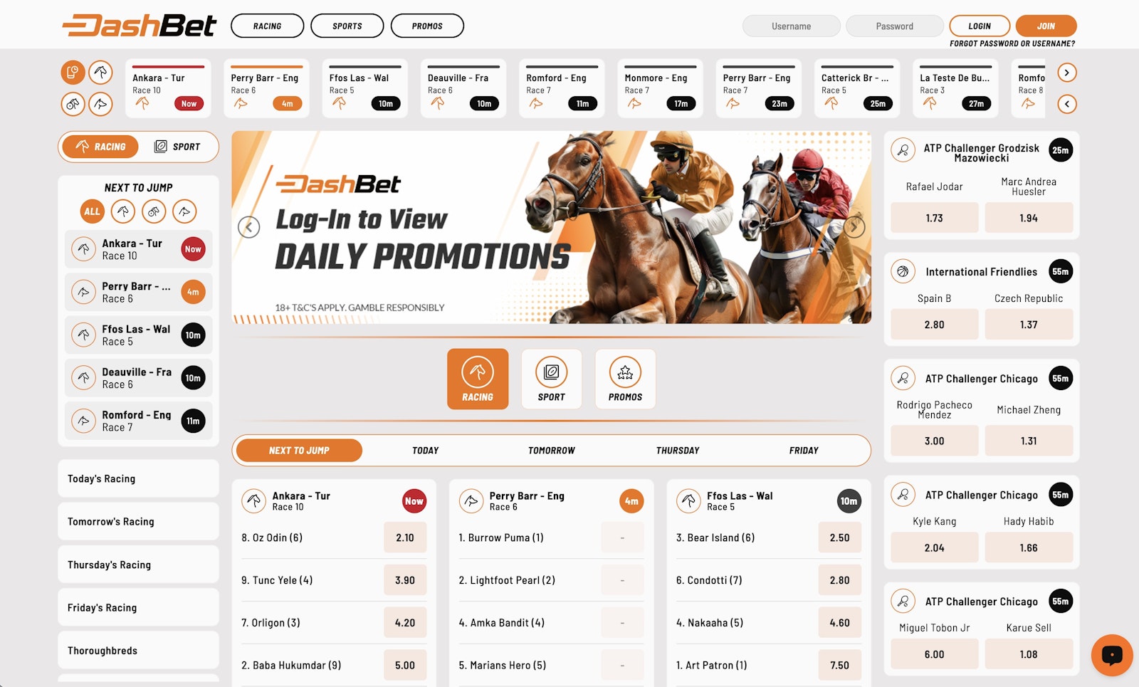 Dash Bet Australia Homepage