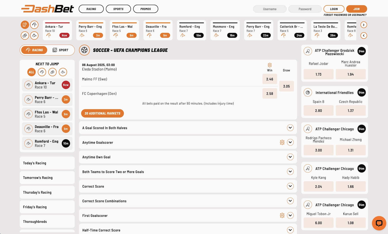 Dash Bet Australia Sports