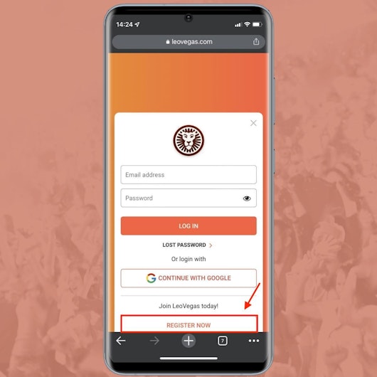 Download Leo Vegas Android App Step 2 Annonated