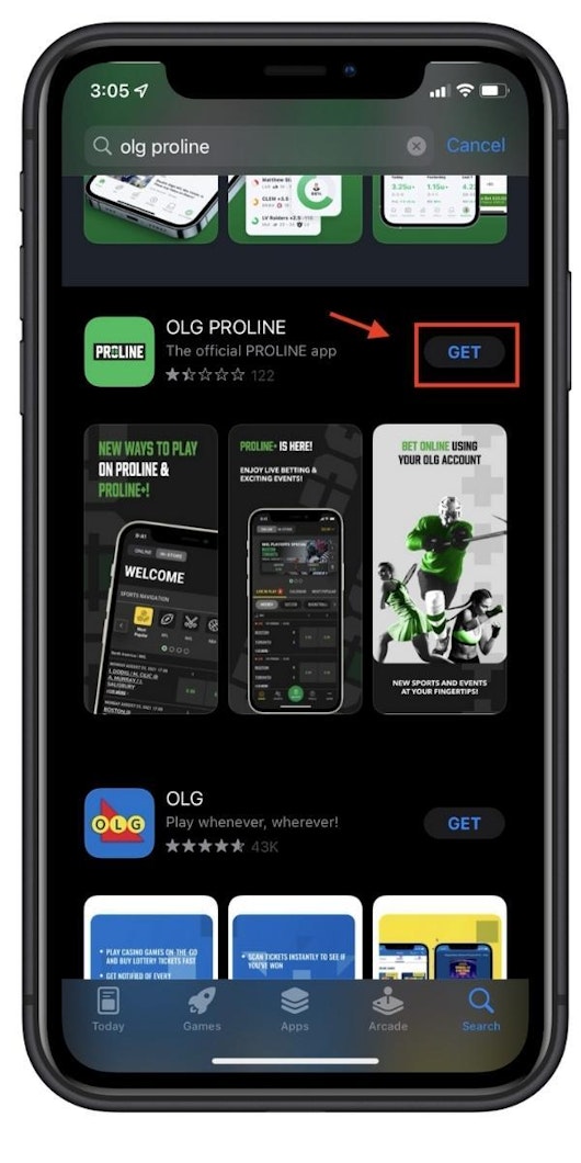 Download the Proline App Step 3
