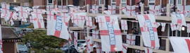 England flags hanging up for world cup qatar 2022