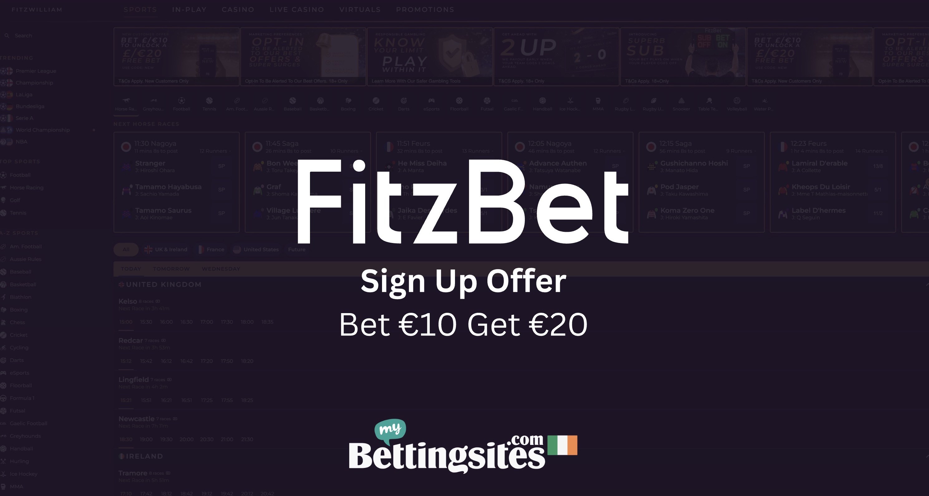Fitzbet Sign Up Offer bet 10 get 20