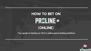 How to bet on proline online banner image on a background of two men playing ice hockey