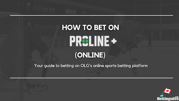 How to bet on proline online banner image on a background of two men playing ice hockey