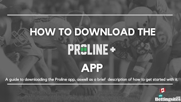 How to download the Proline app image cover with a background of men playing football