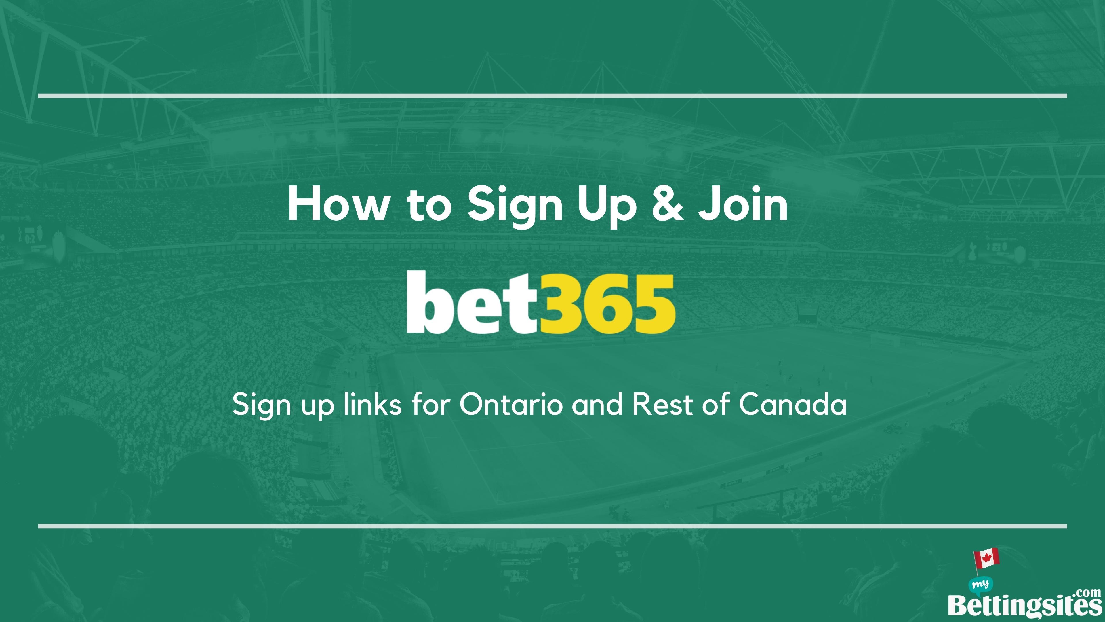 How to sign up and join bet365 article cover on a background of a football stadium