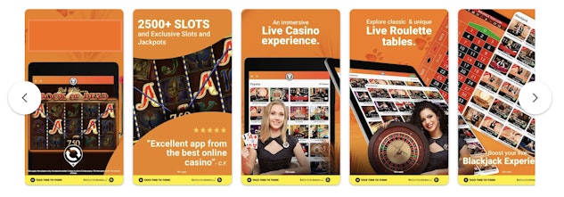 Leo Vegas App Screenshot from the i OS App Store