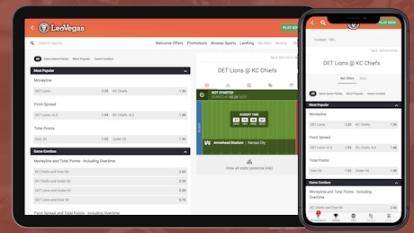 Leo Vegas NFL betting i Phone i Pad