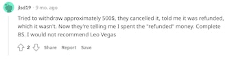 Leo Vegas Reddit Review