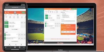 Leo Vegas on mobile and laptop