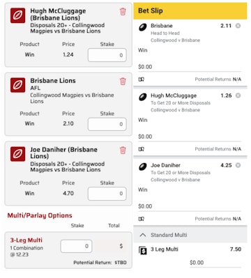 Lets Bet v Sportsbet odds compared for AFL bet