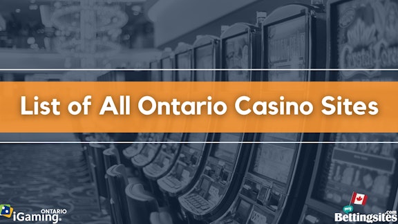 List of All Ontario casino sites banner image
