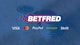 Logos for Betfred and Betfred UK Payment Method Withdrawal Times with sterling currency in the background
