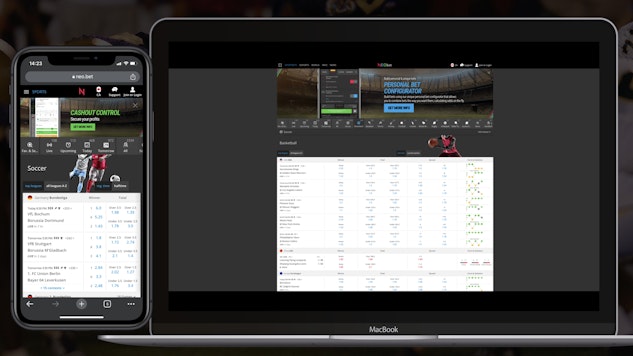 NEO bet website on desktop and mobile