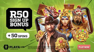 Playabets R50 Sign Up Bonus 50 Free Spins