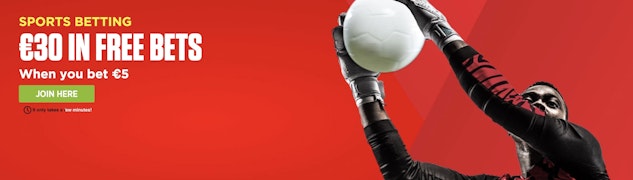 Screenshot of 5 euro deposit sign up offer on ladbrokes ireland