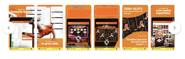 Screenshot of Leo Vegas App on the Google Play Store