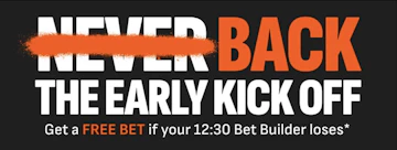 Screenshot of Livescore bet offer on losing early kick off saturday bet builders