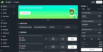 Screenshot of Midnite sportbook