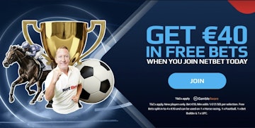 Screenshot of Netbet ireland sign up offer