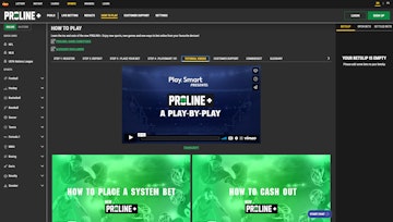 Screenshot of Proline website displaying learning resources available