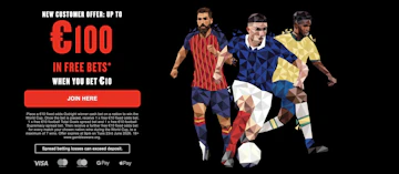 Screenshot of Spreadex World Cup 2026 offer for Irish players