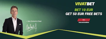 Screenshot of Vivatbet bet 10 get 50 welcome offer