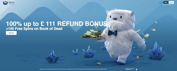 Screenshot of Yetibet Sign Up Offer