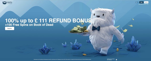 Screenshot of Yetibet Sign Up Offer