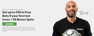 Screenshot of betway EUR5 deposit new customer offer