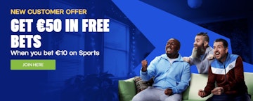 Screenshot of coral bet 10 get 50 welcome offer in ireland