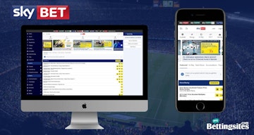 Sky Bet homepage on i Mac and iphone