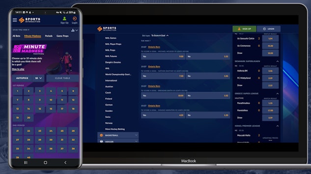 Sports Interaction NHL desktop mobile