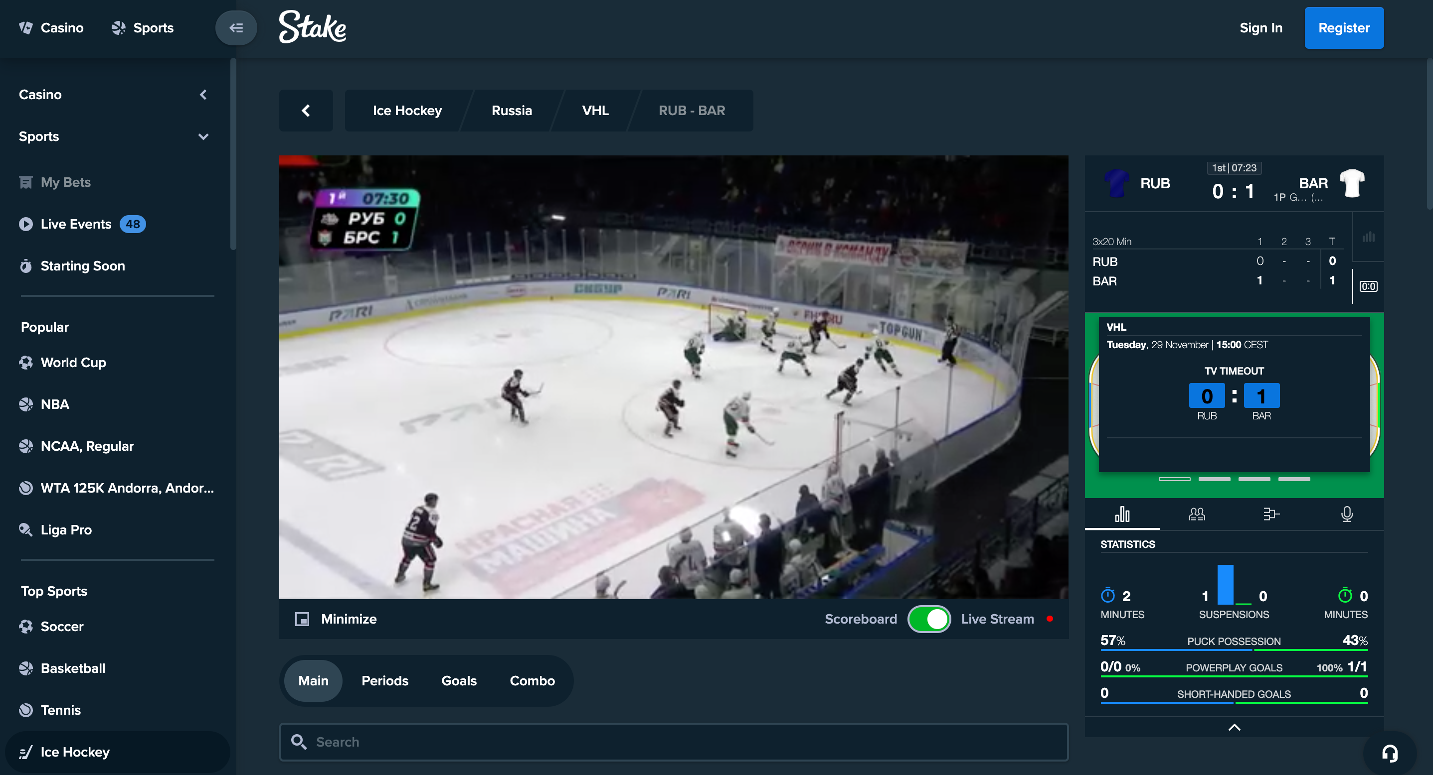 Stake Live Streaming