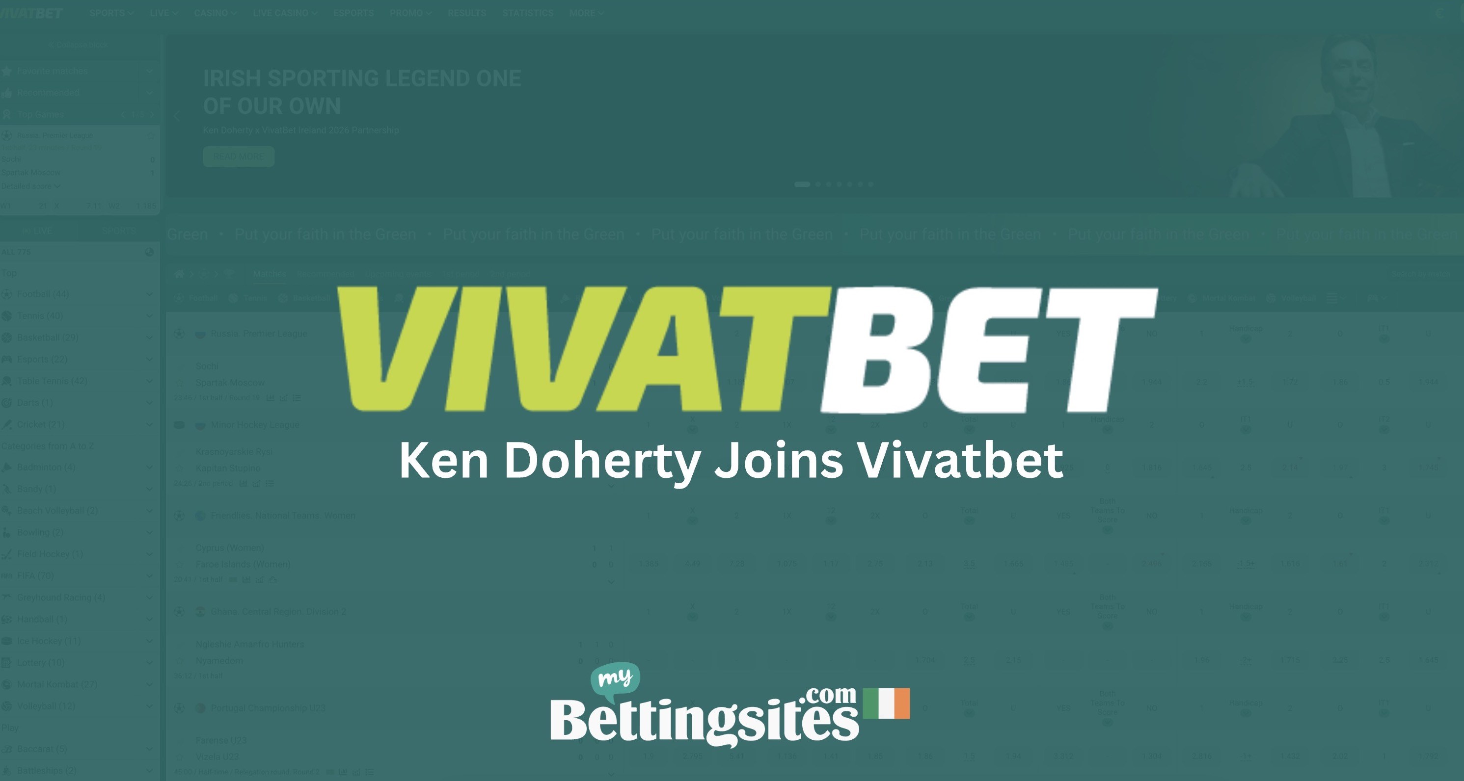 Vivatbet Ireland Ken Doherty 2026 partnership
