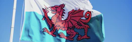 Wales flag on flagpole for Qatar World Cup 2022