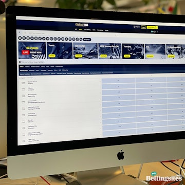 William Hill Ireland homepage shown on i Mac