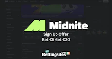 Midnite ireland sign up offer bet 5 get 30