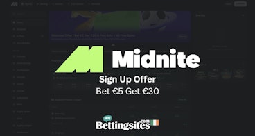 Midnite ireland sign up offer bet 5 get 30