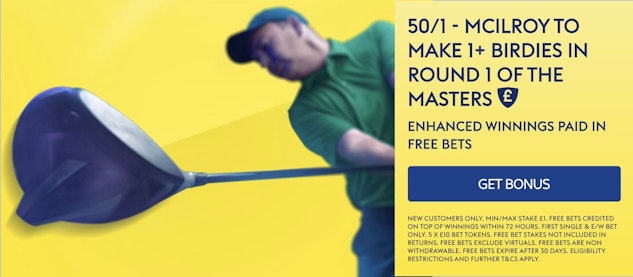 Sky bet 50 to 1 masters offer for mc I Iroy