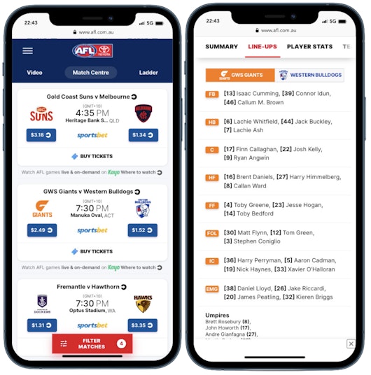 Step 2 same game multi AFL tips