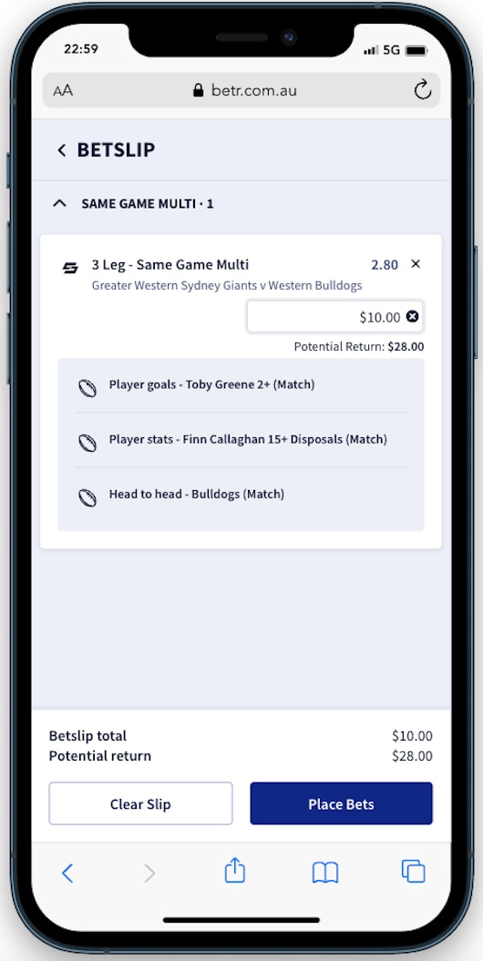 Step 8 same game multi AFL tips